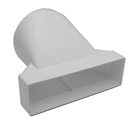 Kair Straight Round to Rectangular Ducting Adaptor (204mm x 60mm