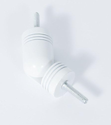 Single Rods Hinged Elbow Connector for corner or Bay Window Curtain Rod,Up to 1-1/8 inch rod hinged knee brace hinged handcuffs hinged hoop earrings Glossy White