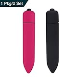 Mini Bullet Vibrant Toy for Women, 2 Pack, 10 Speeds Waterproof Cordless Electric Trigger Point Vibe, Smooth Silicone, Pocket Size, 3.7 Inch