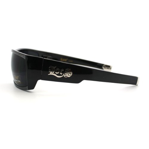 Locs Men's Original All Black Hardcore Sharp Square OG Sunglasses