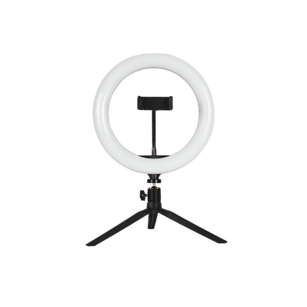 ZONADAH 10in RBG Dimmable Makeup Ring Light, Tripod Stand Phone Holder, Portable Desktop Floor LED Circle Lamp, for Streaming, Online Meetings, Social Media Videos,Videography, Photography