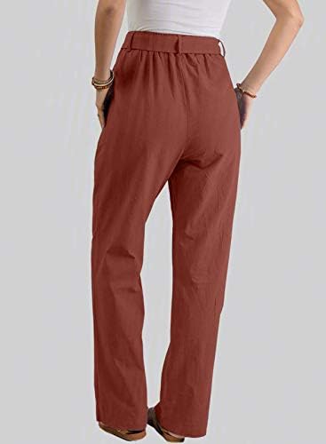 BLENCOT Women's Fashion Solid Color Drawstring Elastic Waist Pants Casual Trousers with Pockets 4 BLENCOT Women's Fashion Solid Color Drawstring Elastic Waist Pants Casual Trousers with Pockets