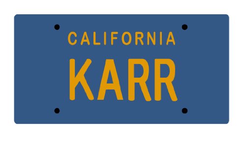 DIAMOND SELECT TOYS Knight Rider KARR License Plate Replica Action Figure Accessory