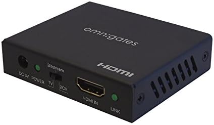 Omnigates HDMI to HDMI Audio Extractor Converter 4K YUV444 Support Optical Toslink SPDIF + L/R Stereo Analog Audio Out, CEC UHD HDMI Audio Splitter for Apple TV Roku Fire TV Blue-Ray Players and More