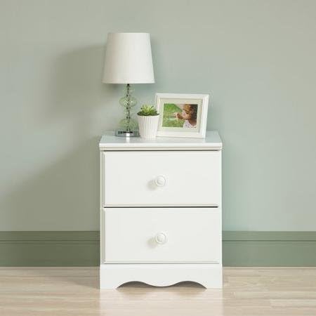 Sauder Storybook 2-Drawer Night Stand, Soft White Finish