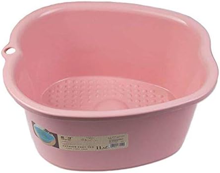 Foot Bath Spa,Water Spa and Foot Massage, Sturdy Plastic Foot Basin for Soaking Foot,Detox,Toe Nails, and Ankles,Pedicure,Portable Foot Tub-Pink