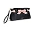 Victoria's Secret Cosmetics Satin Pouch Black Pink Ribbon