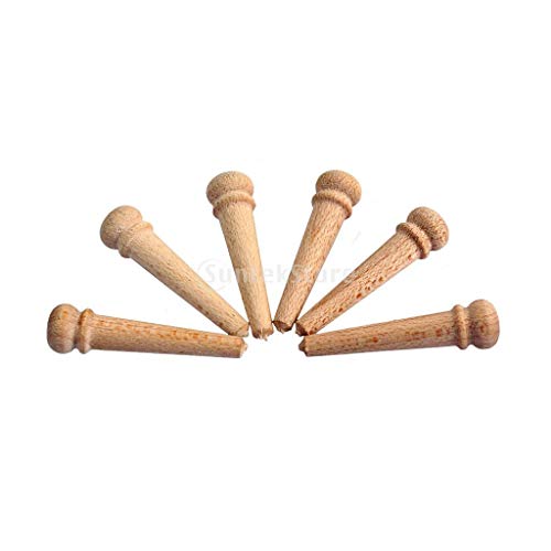 6pcs Durable Maple Acoustic Guitar Bridge Pins String Pegs for DIY Accessory