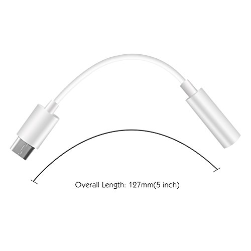 COZY Type C to 3.5mm Headphone Jack Adapter for Moto Z, Stouch Moto Z Type C Port to 3.5mm Female Audio Jack Headphone Cable Adapter for Motorola Moto (2 Pack)