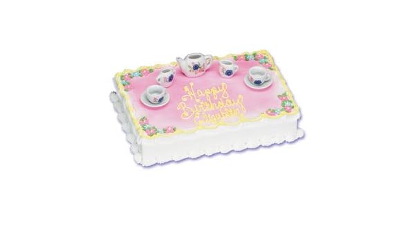 Amazon Com Porcelain Tea Party Cake Topper Set Toys Games