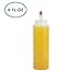 Houseables Food Squeeze Bottle, Syrup Bottles, Clear, 8 Oz, With Measurements, Red Cap, Plastic Storage, Reusable Ketchup Dispenser, For Cooking Oil, Paint, Sauces, Sauce, Squirt, Pancake, Mustard