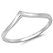Oxford Diamond Co Solid V-Shape Chevron Stackable Thumb Ring Fashion .925 Sterling Silver Ring Size 6