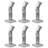 EZ Mounts - 6 White Universal Satellite Speaker Mounts / Brackets for Walls and Ceilings Works with Bose, Denon, Infinity, Insignia, Kenwood, LG, JVC, Onkyo, Panasonic, Philips, Pioneer, Samsung, Sony, Yamaha, Zenith and most other brands of satellite speakers