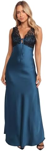 french connection inu satin dress FRENCH CONNECTION Inu Satin Strappy Mesh Maxi Dress