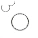 NewkeepsR 3PCS-1.0mm(18 gauge) 316L Steel Nose Hoop Ring Stud Sleeper Earrings Hinged Clicker Seamless Segment Helix Daith Cartilage Lip Piercing-5/6/7mm