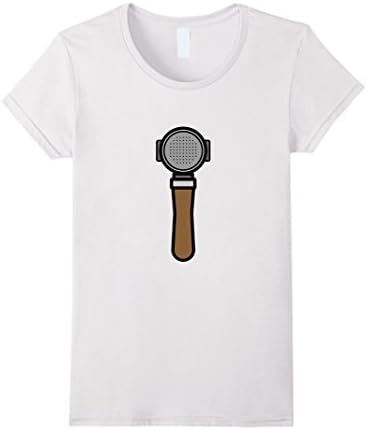 Womens Barista Portafilter Coffee T-Shirt Small White