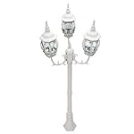 Hampton Bay 3-Head Outdoor Post Light (White)