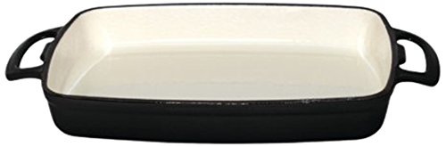 Vogue GH324 Rectangular Black Cast Iron Dish 2.8Ltr 55X390X235mm Baking Roasting, 55(H)x 390(W)x 235(D)mm