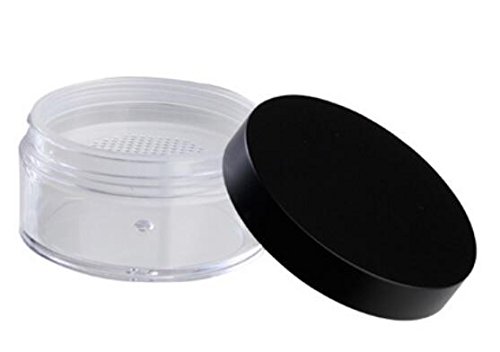 Topwon 2.2'' Classic Powder Puff Case / Face Powder Makeup Jar Travel Kit Pack of 2