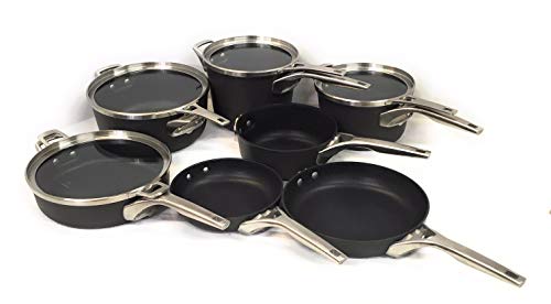 Calphalon Premier Hard Anodized Nonstick Space Saving cookware set 11-Piece