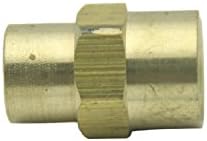 LTWFITTING Brass BSP Pipe Fitting 1/4-Inch x 1/8-Inch Female BSPP Reducing Coupling Water Boat (Pack of 25)