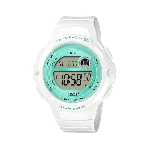 CASIO LWS-1200H Sports Gear, Cheap Casio Running, Jogging, Sports, 60 Lap Memory, Waterproof, Lightweight (White/Blue) [Parallel Import]