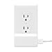 Single - SnapPower USB Charger - built into an Electrical Cover Plate - Charges all USB Devices - 1 Port Charger Installs in Seconds - FOR OUTLETS - (Duplex, White)