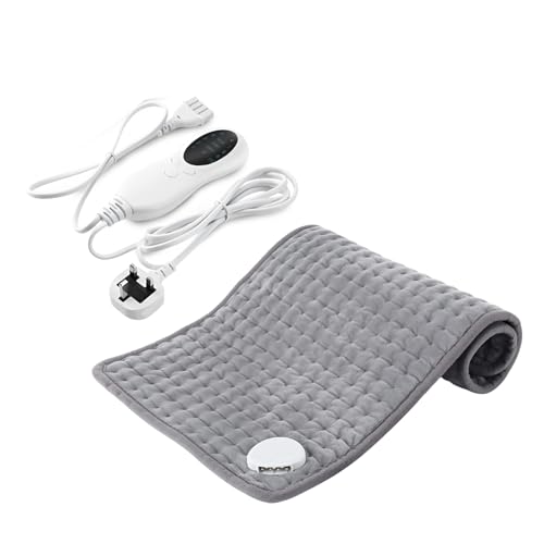 Heating pad,Electric Heat Pad, Pain Relief of Back Neck & Shoulder, Auto Shut Off, with Automatic Switch-Off and 10 Temperature Levels Heating pad (13.7" x 23", Silver Gray)