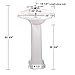 Renovators Supply Portsmouth 22 Inch Corner Pedestal Bathroom Sink, White Overflow And Pre Drilled 4 In. Centerset Faucet Holes - Grade A Porcelain Easy Clean Sink
