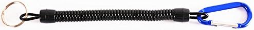 Hanxing Joint Single Buckle Black Coiled Tether Rod Accessory Safe Rope Flexible Lanyard Buckle Color Blue