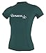 O'Neill Women's Basic 50+ Skins Short Sleeve Rash Guard, Deep Teal, Large