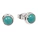 NOVICA Reconstituted Turquoise .925 Sterling Silver Stud Earrings, Blue Moons'