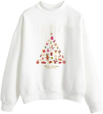 Clearance Sale for Women Tops.AIMTOPPY Women Christmas Print Long Sleeve Ladies Blouse Pullover Tops Shirt Sweatshirt