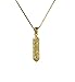 Gold Tone Jewish Mezuzah Pendant on Gold Plated 16