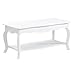 White Elegant Cottage Home Style Coffee Cocktail Table