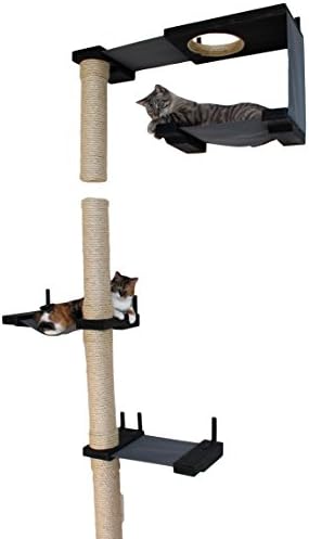 CatastrophiCreations Skyscraper with Hammock Climbing Activity Center Wall-Mounted Cat Tree