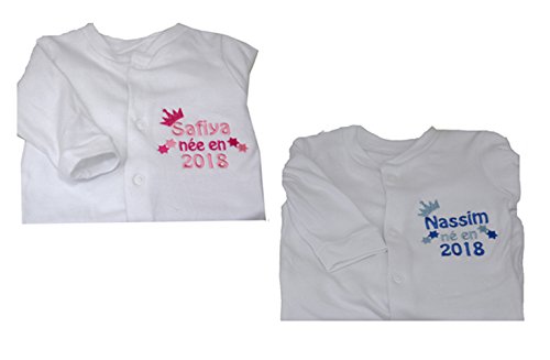 Cadeau Naissance Personnalise Grenouillere Pyjama Rompersuit Nouveau Cadeau De Bebe Baby Shower Vetements Bebe Amazon Fr Handmade