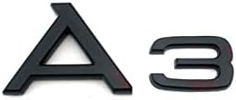 Gloss Black Glossy Black" A 3 A3L" ABS Trunk Rear Number Letters Words Badge Emblem Decal Sticker for Audi A3 A3L (A3)