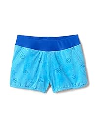 Lands 'End - Pantalones cortos de natación para niñas, cintura cómoda, estampado mágico