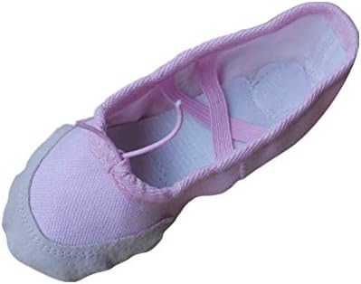 TEELONG Womens/Girls Dance Shoes Adult Canvas Ballet Dance Shoes Slippers Pointe Gymnastics Shoes Lightweight Soft Yoga Shoes Beige/Red/Black/Pink/White Size 3-7