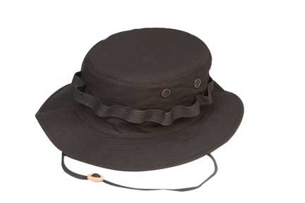 Tru-spec military boonie, tru black with loops, 7-1/4