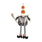 Mud Pie Halloween Dangle Leg Gnome, Pumpkins, 9" x