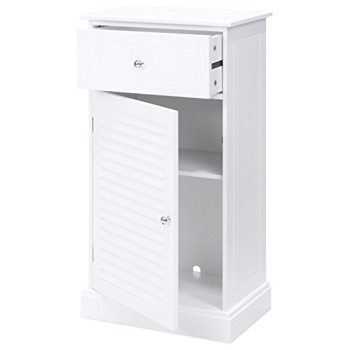 totoshop Bathroom Floor Storage Cabinet - White