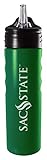 California State University, Sacramento-24oz. Stainless Steel Grip Water Bottle with Straw-Green