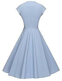 GownTown mujeres Vintage años 50 Retro Rockabilly vestidos de baile cap-sleeve