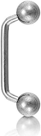 Blue Banana Body Piercing Polished Titanium 1.6mm Staple Surface Barbell