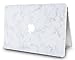 LuvCase Laptop Case Compatible with MacBook Air 13 Inch (2010-2017) A1466/A1369 (No Touch ID) Rubberized Plastic Hard Shell Cover (White Cloud Marble)