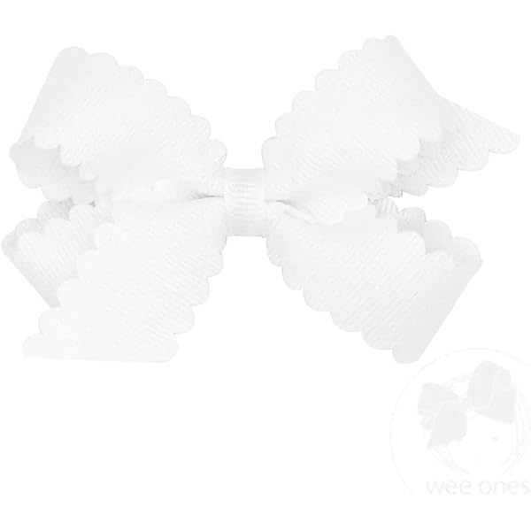 Wee Ones Französische Satin-Haarschleife – Mit WeeStay Anti-Rutsch-Clip, In Hellrosa