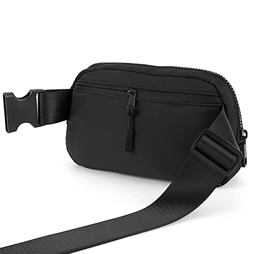 Lulu Belt Bag for Women Men, Everywhere Fanny Pack Lemon Dupes, Waterproof Crossbody Waist Bag with Adjustable Strap for Workout Running Traveling Hiking, DIY Patch Available, Fashion LuLu Style