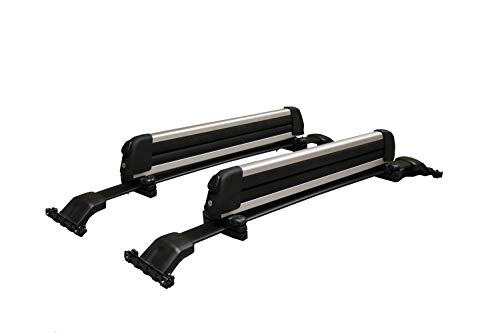 BRIGHTLINES Crossbars & Ski Rack for 6 Skis 4 Snowboards Combo Compatible with 2009-2015 Honda Pilot